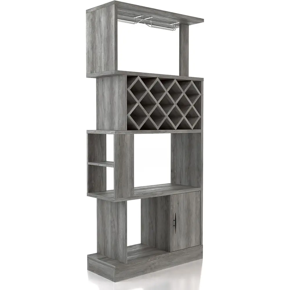 Vintage Gray Oak 69 Multi-Storage Wine Cabinet with Stemware Racks for Kitchen, Dining, and Bar
Vintage Gray Oak 69 Multi-Storage Wine Cabinet with Stemware Racks for Kitchen, Dining, and Bar