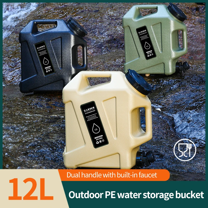 12L Outdoor Camping Water Container, BPA Free PE Water Jug with Tap & Cleaning Brush for Hiking Fishing Survival
12L Outdoor Camping Water Container, BPA Free PE Water Jug with Tap & Cleaning Brush for Hiking Fishing Survival