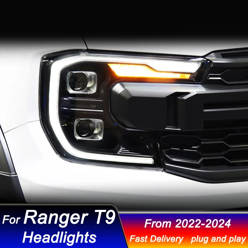Автомобильные светодиодные фары для Ford RANGER T9 2022-2024 новый стиль, полностью светодиодные фары дневного хода, DRL, передние фары в сборе
Автомобильные светодиодные фары для Ford RANGER T9 2022-2024 новый стиль, полностью светодиодные фары дневного хода, DRL, передние фары в сборе