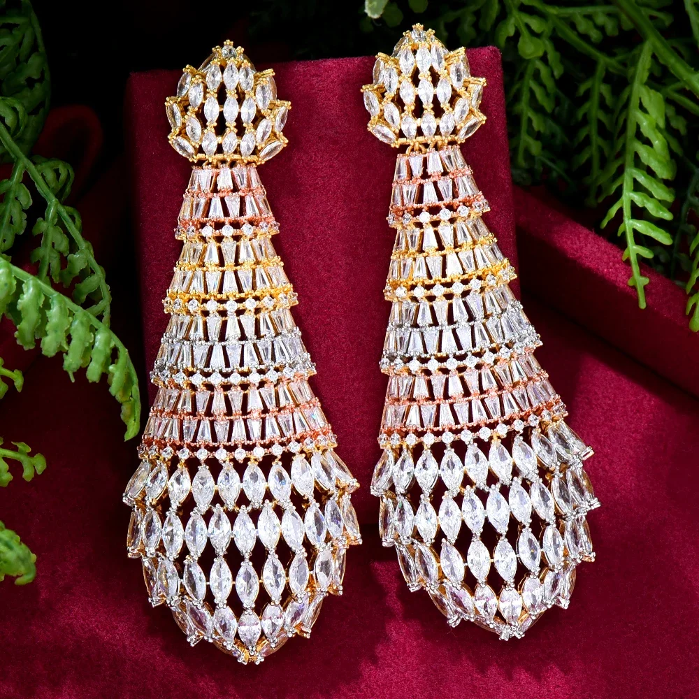 Jimbora New Original Shiny Luxury 84cm Long Pendant Earrings for Women Wedding Holiday Party Occasion Jewelry High Quality
Jimbora New Original Shiny Luxury 84cm Long Pendant Earrings for Women Wedding Holiday Party Occasion Jewelry High Quality