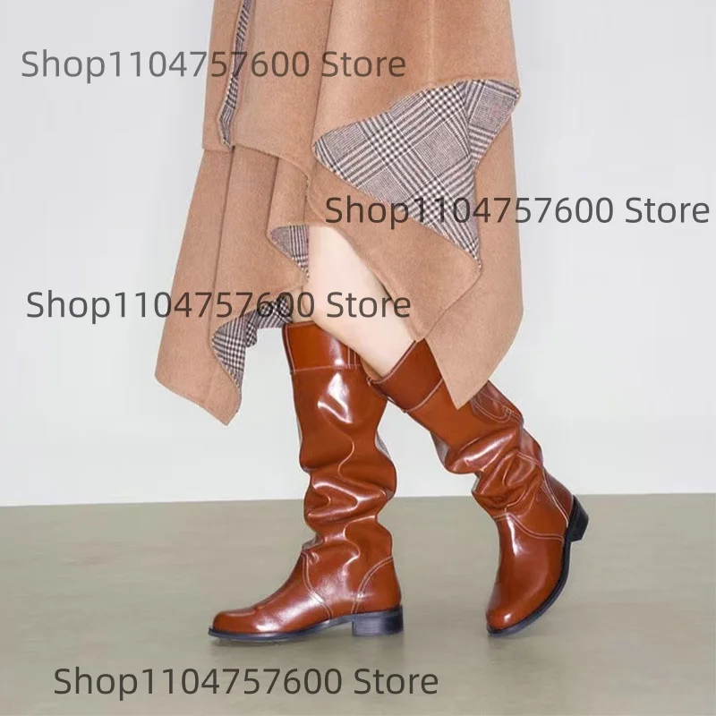 Women's Brown Leather Knee High Riding Boots Silver Button Detail Design Square Toe Classic Low Block Heel Ladies Elegant Botas
Women's Brown Leather Knee High Riding Boots Silver Button Detail Design Square Toe Classic Low Block Heel Ladies Elegant Botas