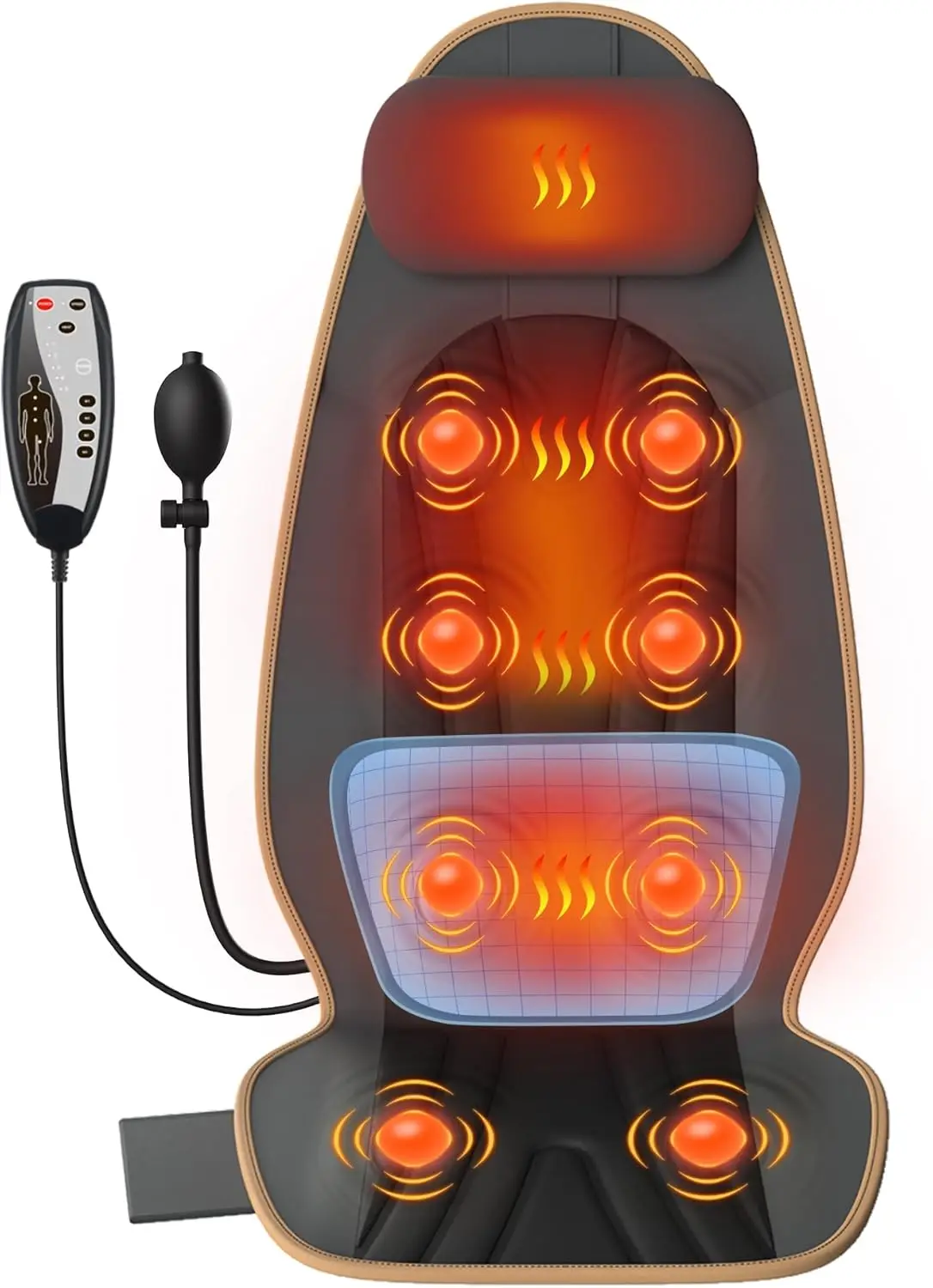 Heated Back Massager Cushion with Vibration and Heat for Neck, Back & Thighs - Ideal Gift for Seniors, Office Workers
Heated Back Massager Cushion with Vibration and Heat for Neck, Back & Thighs - Ideal Gift for Seniors, Office Workers