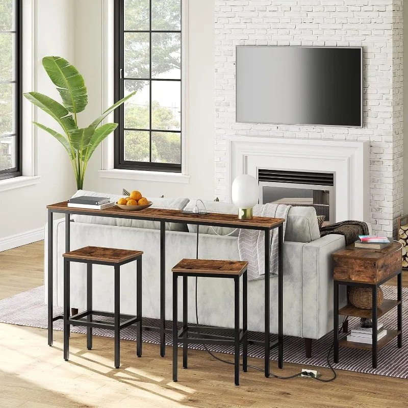 Bar Stools, Set of 2 Bar Chairs, Kitchen Breakfast Bar Stools with Footrest, 25.8" Dining Stools
Bar Stools, Set of 2 Bar Chairs, Kitchen Breakfast Bar Stools with Footrest, 25.8" Dining Stools