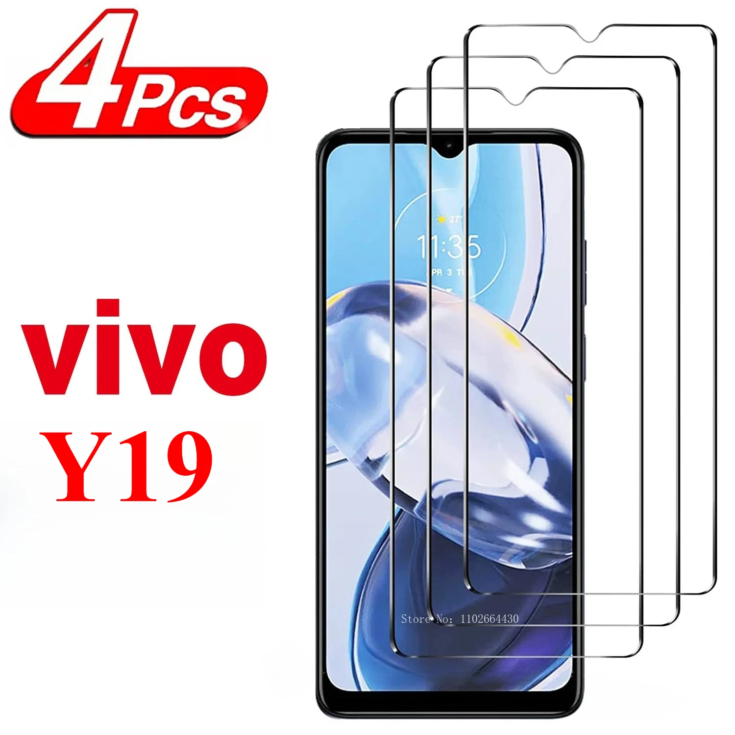 4 Pcs Screen Protector Glass Anti-Shatter for Vivo Y19 Tempered Glass Film for Vivo Y19S Y19SPro Anti-Scratch Smooth sensitive
4 Pcs Screen Protector Glass Anti-Shatter for Vivo Y19 Tempered Glass Film for Vivo Y19S Y19SPro Anti-Scratch Smooth sensitive