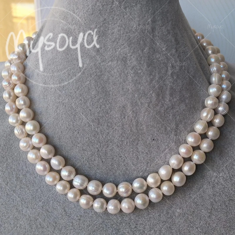 MYSOYA 8-9mm Double White Freshwater Pearl Necklace, Suitable for Party/Birthday/Wedding/Mother's Day/Father's Day Gift A0777
MYSOYA 8-9mm Double White Freshwater Pearl Necklace, Suitable for Party/Birthday/Wedding/Mother's Day/Father's Day Gift A0777