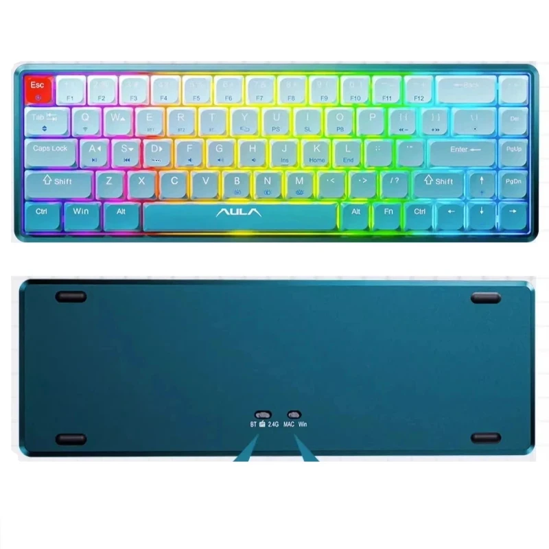 AULA H68 Low-Profile Low-axis Mechanical Keyboard Wireless 2.4G Tri-mode Bluetooth Aluminum RGB Portable Office Gaming Keyboard
AULA H68 Low-Profile Low-axis Mechanical Keyboard Wireless 2.4G Tri-mode Bluetooth Aluminum RGB Portable Office Gaming Keyboard