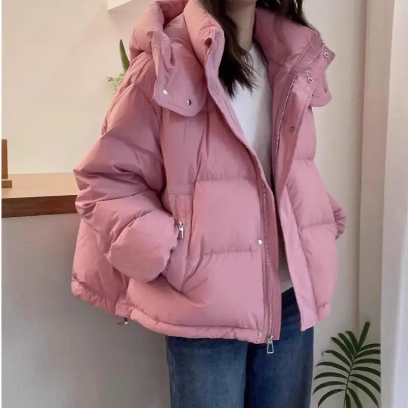 Korean Style Girl's Hooded Bread Cotton-Padded Jacket Thicken Autumn Winter Women's Student Plus Size Loose Coat Puffer Jacket
Korean Style Girl's Hooded Bread Cotton-Padded Jacket Thicken Autumn Winter Women's Student Plus Size Loose Coat Puffer Jacket