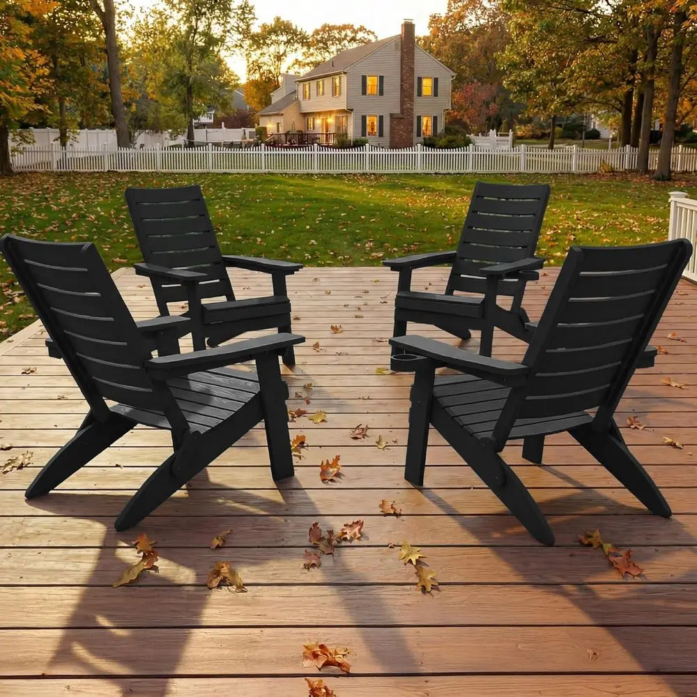 Adirondack Chairs Set o 4 Outdoor: All Weather olding Adirondack Chairs with Cup Holder - Heavy Duty ern Plastic Adirondack Chai
Adirondack Chairs Set o 4 Outdoor: All Weather olding Adirondack Chairs with Cup Holder - Heavy Duty ern Plastic Adirondack Chai