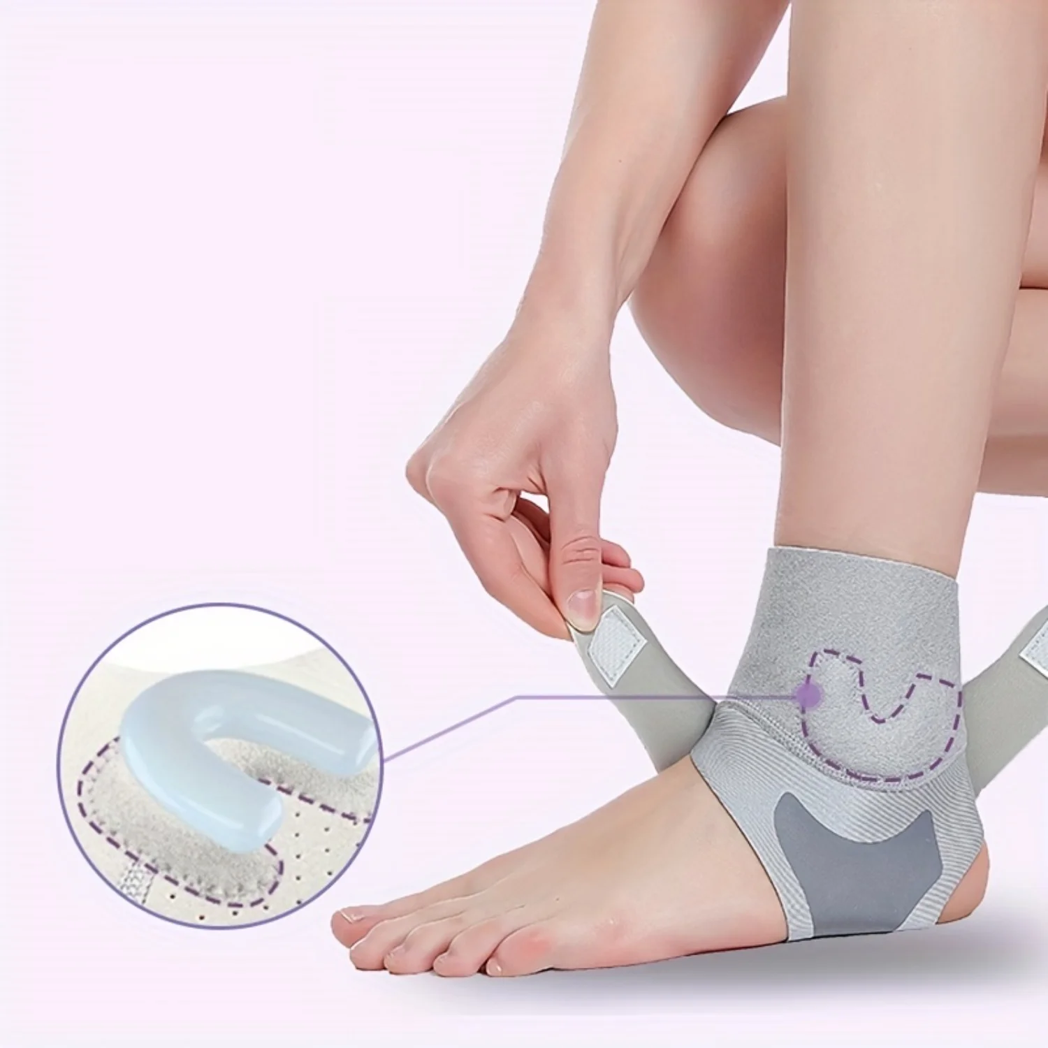 1pc Unisex Breathable Ankle Support Brace - Silicone Gel Pad for Enhanced Comfort & Compression - Adjustable for Injury Preventi
1pc Unisex Breathable Ankle Support Brace - Silicone Gel Pad for Enhanced Comfort & Compression - Adjustable for Injury Preventi