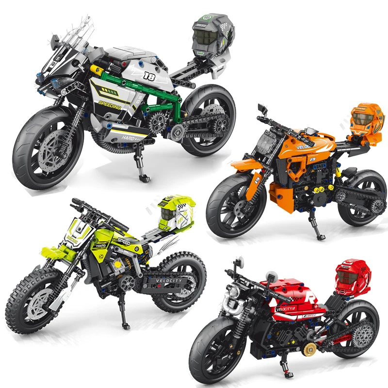 MOC Mechanical Oversized Off-road Mountain Motorcycle Building Blocks With Helmets Children's Assembled Brick Toys Birthday Gift
MOC Mechanical Oversized Off-road Mountain Motorcycle Building Blocks With Helmets Children's Assembled Brick Toys Birthday Gift
