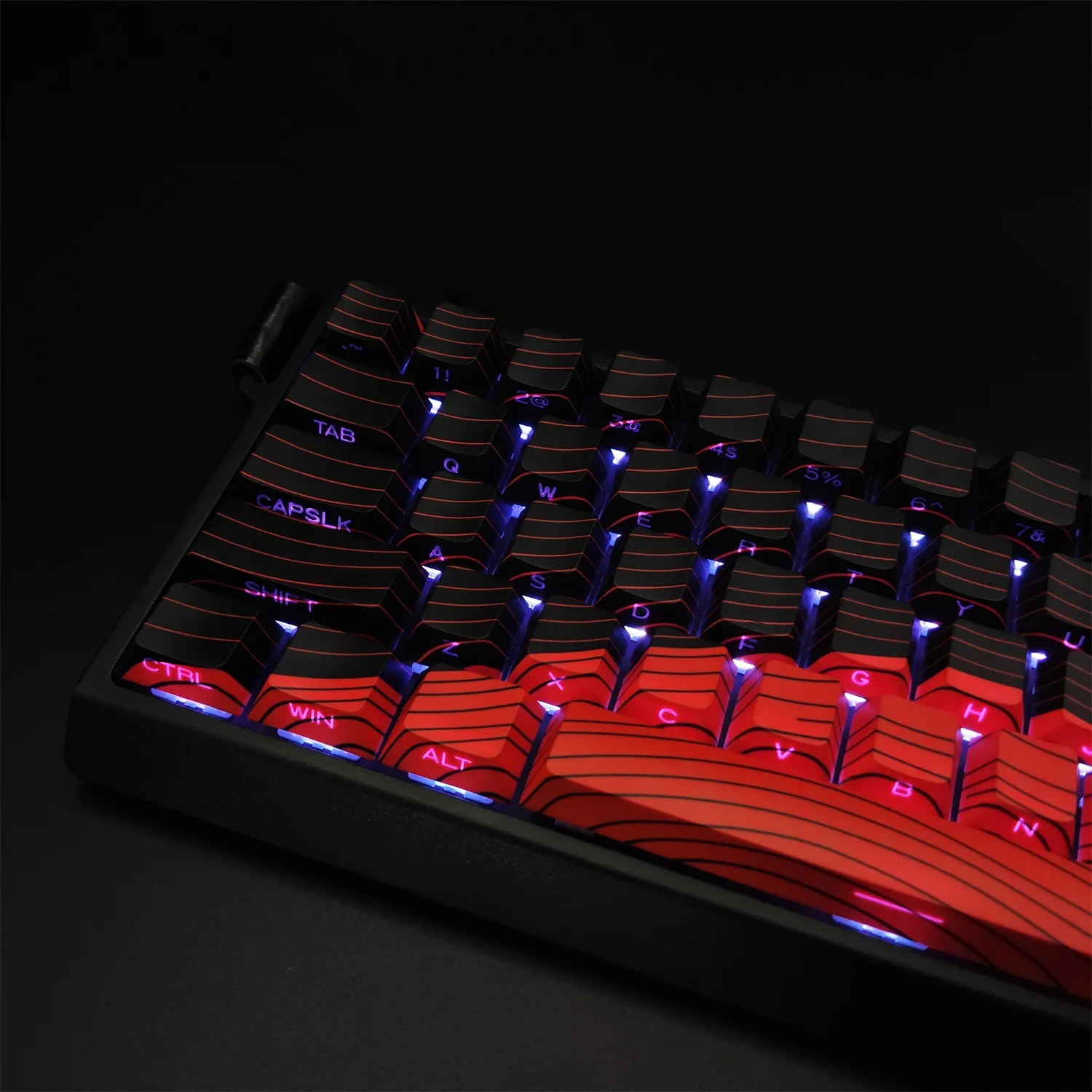 Contour black and red side lettering heat sublimation original PBT mechanical keyboard cap 128 full set of wholesale keycaps
Contour black and red side lettering heat sublimation original PBT mechanical keyboard cap 128 full set of wholesale keycaps