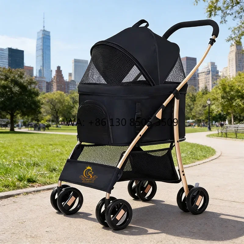 Premium Foldable Pet Stroller Iron Pipe Frame Detachable Dog Stroller with Storage Basket for Travel Outdoor Shopping
Premium Foldable Pet Stroller Iron Pipe Frame Detachable Dog Stroller with Storage Basket for Travel Outdoor Shopping