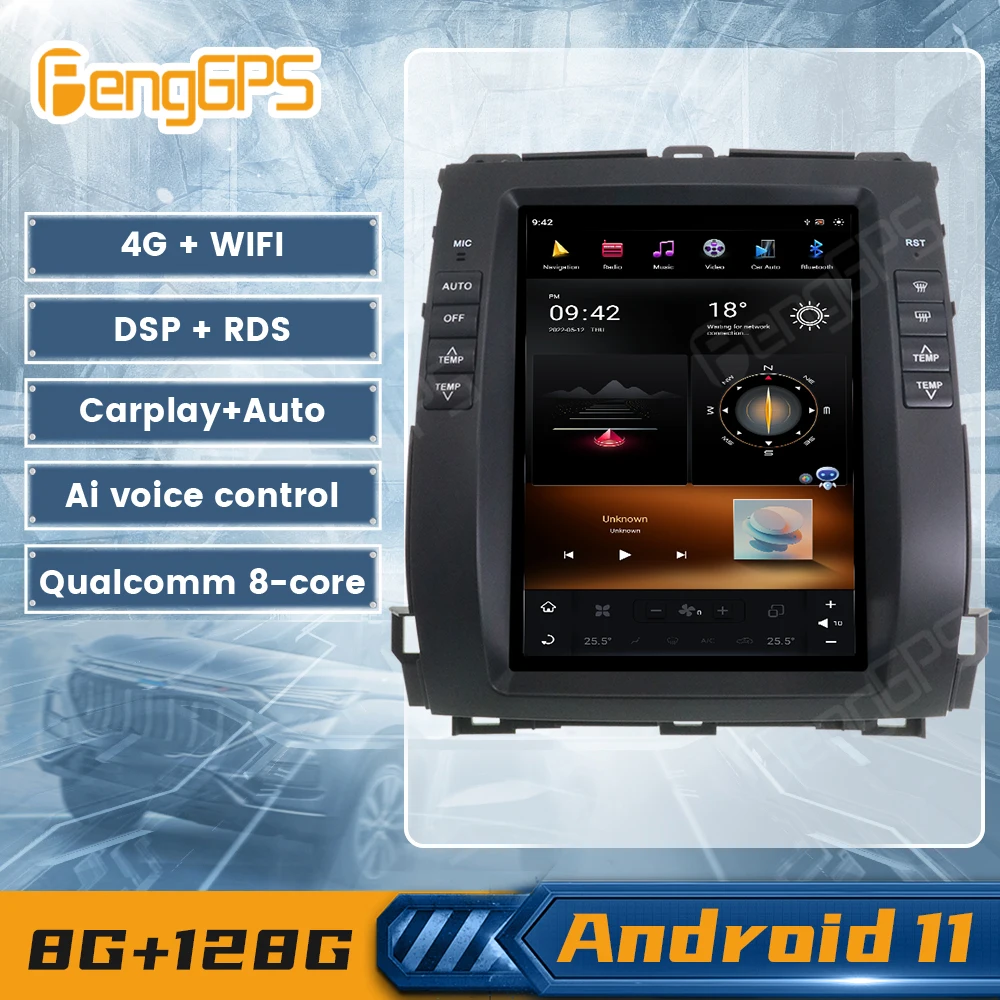 Android 11 Car Multimedia Player For Toyota Land Cruiser Prado 120 For Lexus GX470 DSP GPS Navigation DVD Tesla Style Head Unit
Android 11 Car Multimedia Player For Toyota Land Cruiser Prado 120 For Lexus GX470 DSP GPS Navigation DVD Tesla Style Head Unit