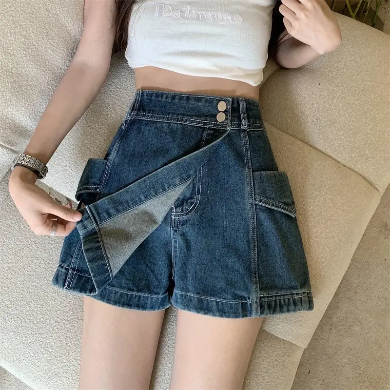 Button Pockets Patchwork Asymmetrical Zipper Solid Color Shorts Women's Clothing Fashion Loose Streetwear Summer Thin High Waist
Button Pockets Patchwork Asymmetrical Zipper Solid Color Shorts Women's Clothing Fashion Loose Streetwear Summer Thin High Waist