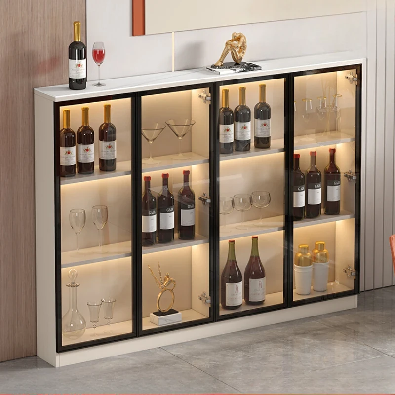 Modern minimalist wine cabinet living room against the wall glass door thin slate display storage wine cabinet
Modern minimalist wine cabinet living room against the wall glass door thin slate display storage wine cabinet
