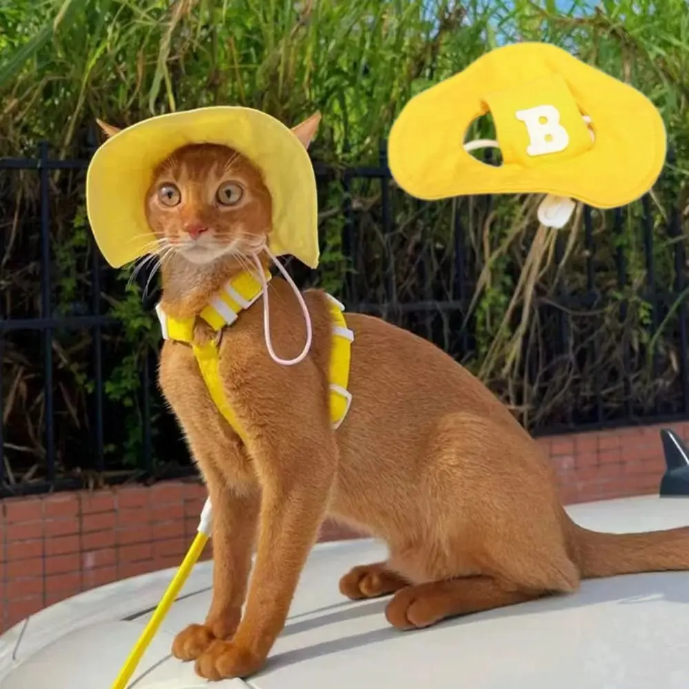 Cotton Pet Fisherman Hat Adjustable Rope Buckle Round Brim Dog Cat Sunshade Hat Breathable with Ear Holes Pet Hat 
Cotton Pet Fisherman Hat Adjustable Rope Buckle Round Brim Dog Cat Sunshade Hat Breathable with Ear Holes Pet Hat