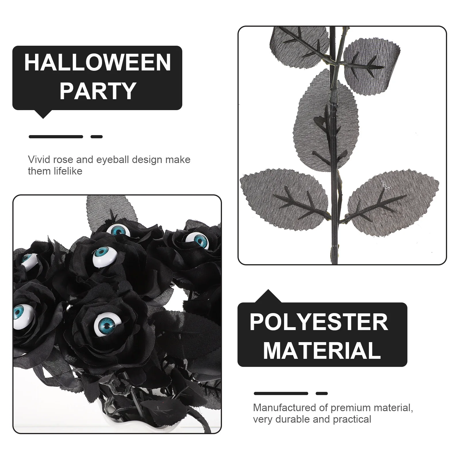 8Pcs Eyeball Rose Flower Halloween Decoration Trick Prop Creepy Party Supplies for Haunted House Indoor Layout 
8Pcs Eyeball Rose Flower Halloween Decoration Trick Prop Creepy Party Supplies for Haunted House Indoor Layout