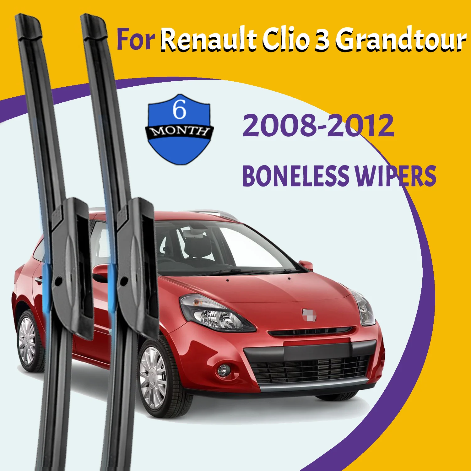 Wiper Blades For Renault Clio 3 Grandtour 2008-2012 Front Windshield Clean Window Windscreen Auto Parts Car Rain Brushes
Wiper Blades For Renault Clio 3 Grandtour 2008-2012 Front Windshield Clean Window Windscreen Auto Parts Car Rain Brushes