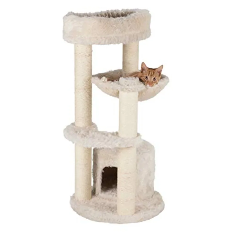 Indoor cat furniture for scratching climbing: cream-colored cat tree with jute scratching posts hammock and removable bed 22.4
Indoor cat furniture for scratching climbing: cream-colored cat tree with jute scratching posts hammock and removable bed 22.4