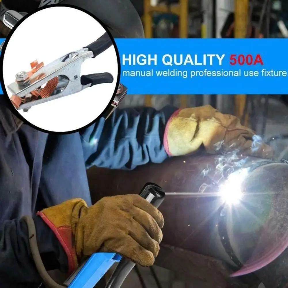 Safety 500 A Welder Electrode Holder Professional Copper Ground Cable Clip Welder Accessories Black Manual Welder Welding
Safety 500 A Welder Electrode Holder Professional Copper Ground Cable Clip Welder Accessories Black Manual Welder Welding
