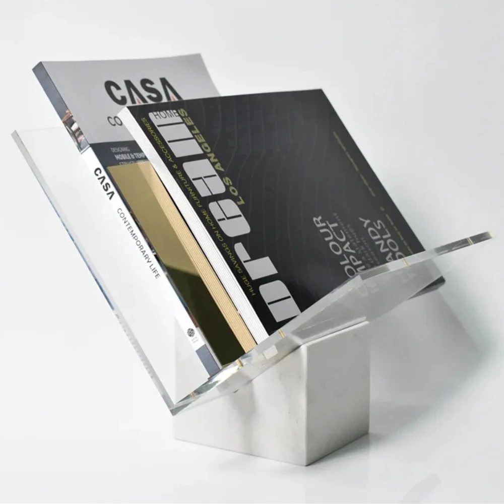 Minimalist Acrylic Transparent Bookshelf File Book Organizer Shelves Marble Base Magazine Holder Book Rack Modern Home Decor
Minimalist Acrylic Transparent Bookshelf File Book Organizer Shelves Marble Base Magazine Holder Book Rack Modern Home Decor