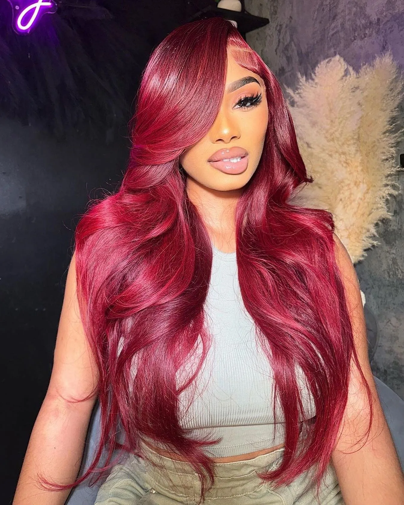 200 Density Burgundy 13x6 HD Lace Frontal Human Hair Wig 99j Body Wave Lace Front Wigs Human Hair Brazilian Lace Wigs For Women
200 Density Burgundy 13x6 HD Lace Frontal Human Hair Wig 99j Body Wave Lace Front Wigs Human Hair Brazilian Lace Wigs For Women