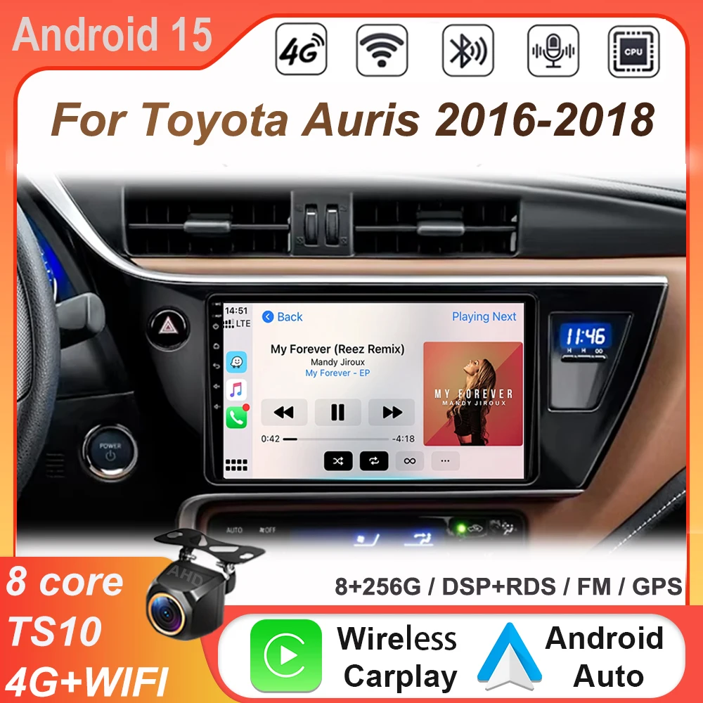 Car radio For Toyota Auris 2014 2015 2016 2017 2018 Carplay Android 15 Auto Video Head Unit Stereo Multimedia Player NO 2Din DVD
Car radio For Toyota Auris 2014 2015 2016 2017 2018 Carplay Android 15 Auto Video Head Unit Stereo Multimedia Player NO 2Din DVD