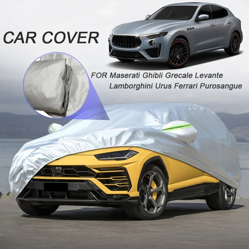 Car 210T Polyester Cover For MASERATI GHIBLI GRECALE LEVANTE QUATIROPORTE FERRARI PUROSANGUE LAMBORGHINI URUS Waterproof Anti-UV
Car 210T Polyester Cover For MASERATI GHIBLI GRECALE LEVANTE QUATIROPORTE FERRARI PUROSANGUE LAMBORGHINI URUS Waterproof Anti-UV