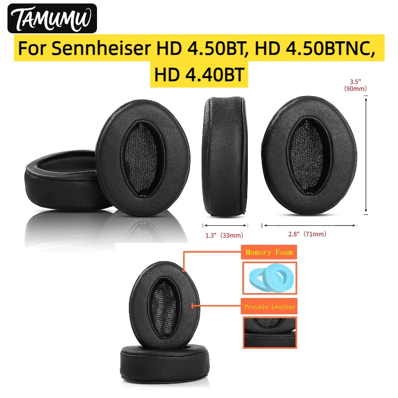 Replacement Ear Pads Cushions for Sennheiser HD 4.50BT, HD 4.50BTNC, HD 4.40BT Headphone Softer Protein Leather Earpads
Replacement Ear Pads Cushions for Sennheiser HD 4.50BT, HD 4.50BTNC, HD 4.40BT Headphone Softer Protein Leather Earpads