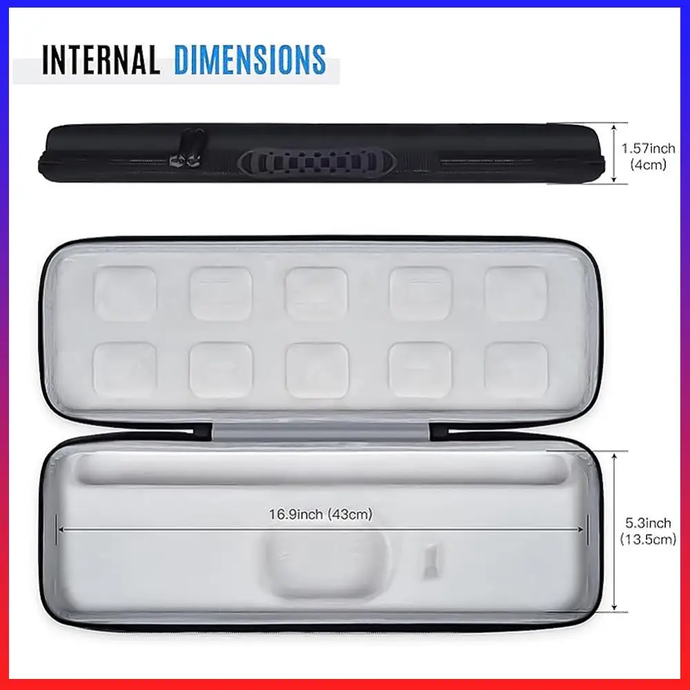 Hard Case Replacement Shockproof Hard Carrying Case Splashproof Travel and Home Storage for Logitech MX Keys S Wireless Keyboard