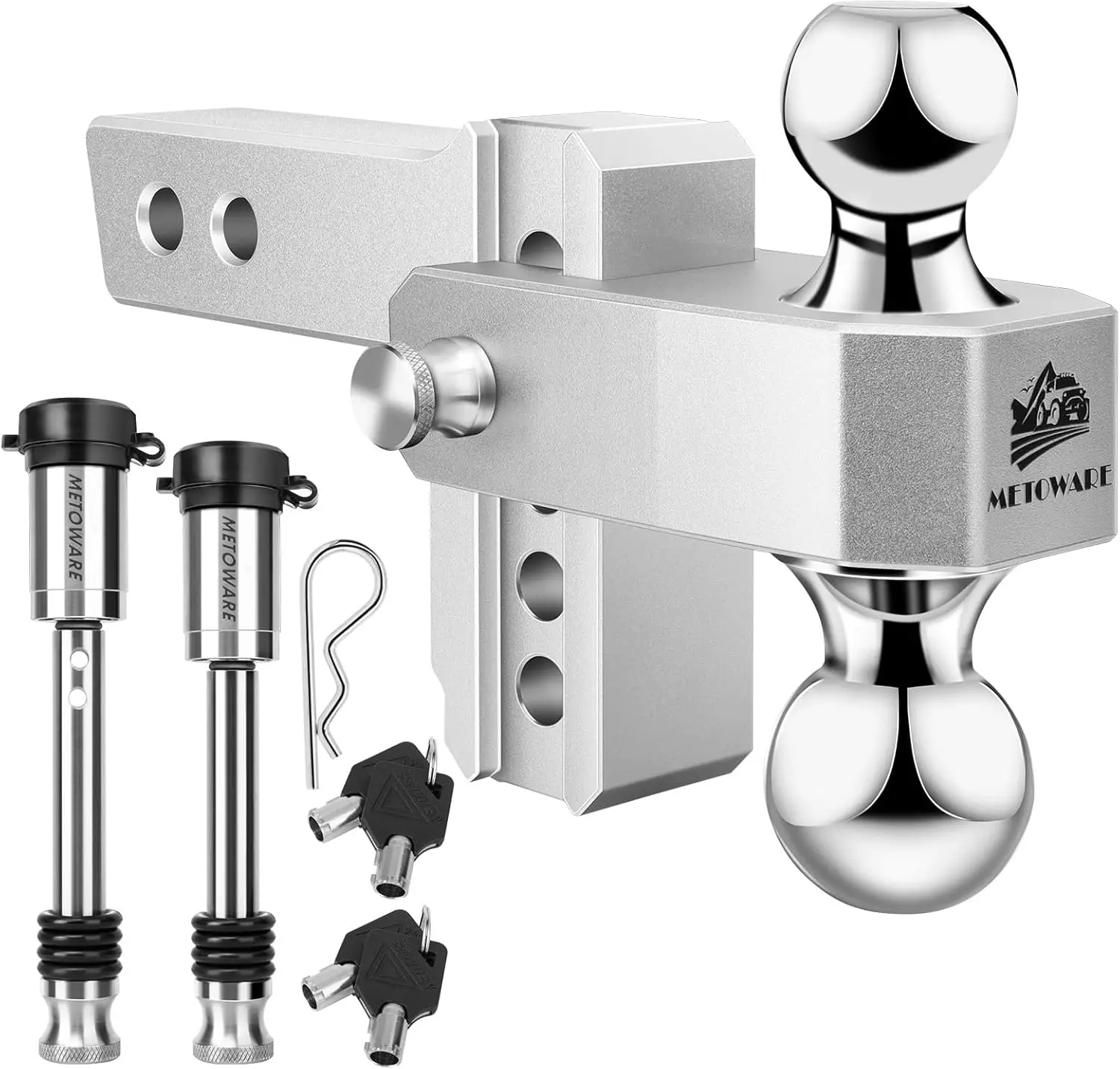 Truck Towing Application, Aluminum Material, Double Anti-Theft, 12,500 LBS GTW Adjustable Trailer Hitch
Truck Towing Application, Aluminum Material, Double Anti-Theft, 12,500 LBS GTW Adjustable Trailer Hitch