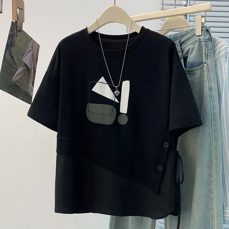 Summer New Style Loose Fit Short Sleeve T-Shirt Women's Casual Versatile Cotton round Neck Top Korean Design Anti-Aging
Summer New Style Loose Fit Short Sleeve T-Shirt Women's Casual Versatile Cotton round Neck Top Korean Design Anti-Aging