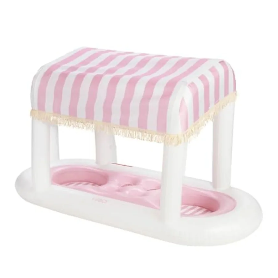 Giant Floating Pink Cabana Stripe Drink Station: Polyester Fabric Shade with Fringe, Ideal for Pool Parties, Table Decor, and I
Giant Floating Pink Cabana Stripe Drink Station: Polyester Fabric Shade with Fringe, Ideal for Pool Parties, Table Decor, and I