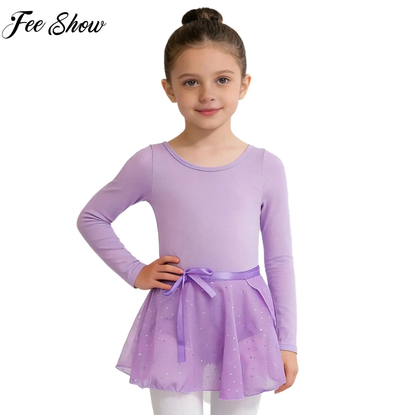 Child Girls Ballet Dancer Leotard Outfit Long Sleeve Leotard+Sequins Skirt Set for Gymnastics Dance Performance Training Wear
Child Girls Ballet Dancer Leotard Outfit Long Sleeve Leotard+Sequins Skirt Set for Gymnastics Dance Performance Training Wear