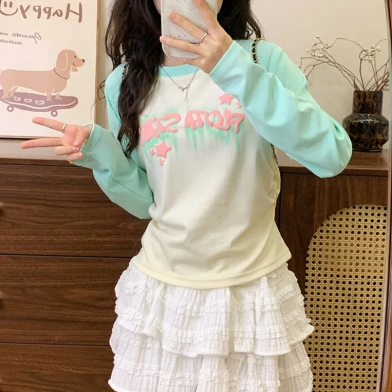 Японская футболка с длинным рукавом и карманом, женская мода, аниме Camisetas, повседневные футболки Y2k, топы, повседневные футболки большого размера, Ropa Mujer 2025
Японская футболка с длинным рукавом и карманом, женская мода, аниме Camisetas, повседневные футболки Y2k, топы, повседневные футболки большого размера, Ropa Mujer 2025