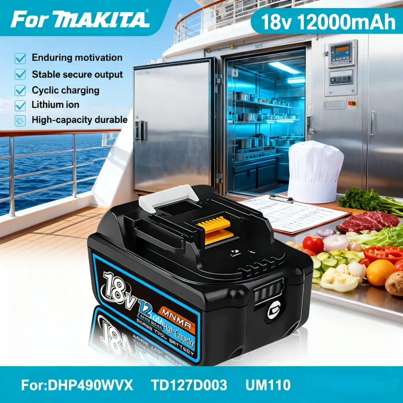 Genuin ✅ 12.0Ah 18V Cycling charging Lithium-Ion for MAKITA Electric tool for DGA404 DDF487 DTW700C BL1860B BL1850B & More
Genuin ✅ 12.0Ah 18V Cycling charging Lithium-Ion for MAKITA Electric tool for DGA404 DDF487 DTW700C BL1860B BL1850B & More