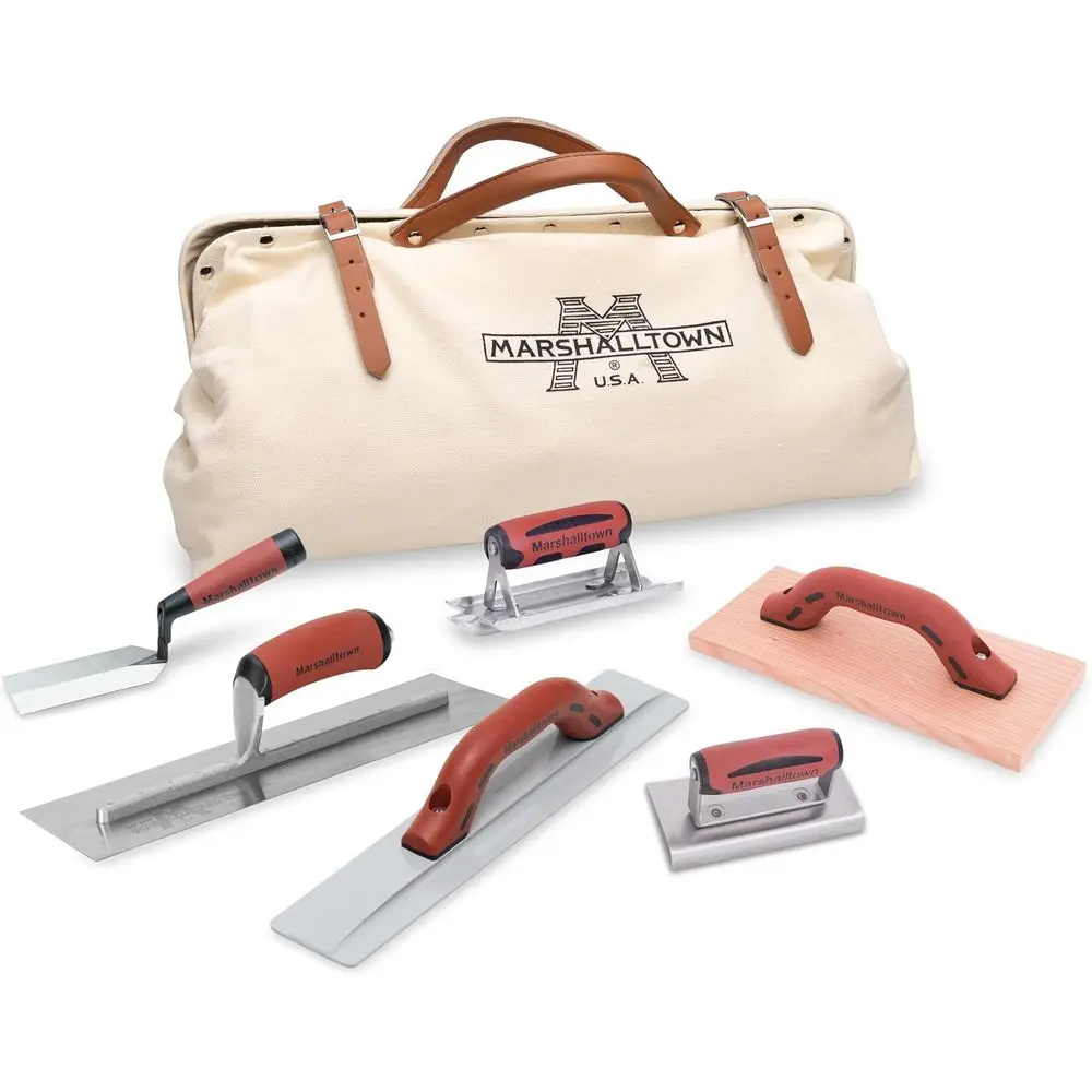 Concrete Finishing Tool Set in Nylon Bag with 6 Essential Tools: Trowel, Float, Edger, Wood Float, Margin Trowel
Concrete Finishing Tool Set in Nylon Bag with 6 Essential Tools: Trowel, Float, Edger, Wood Float, Margin Trowel