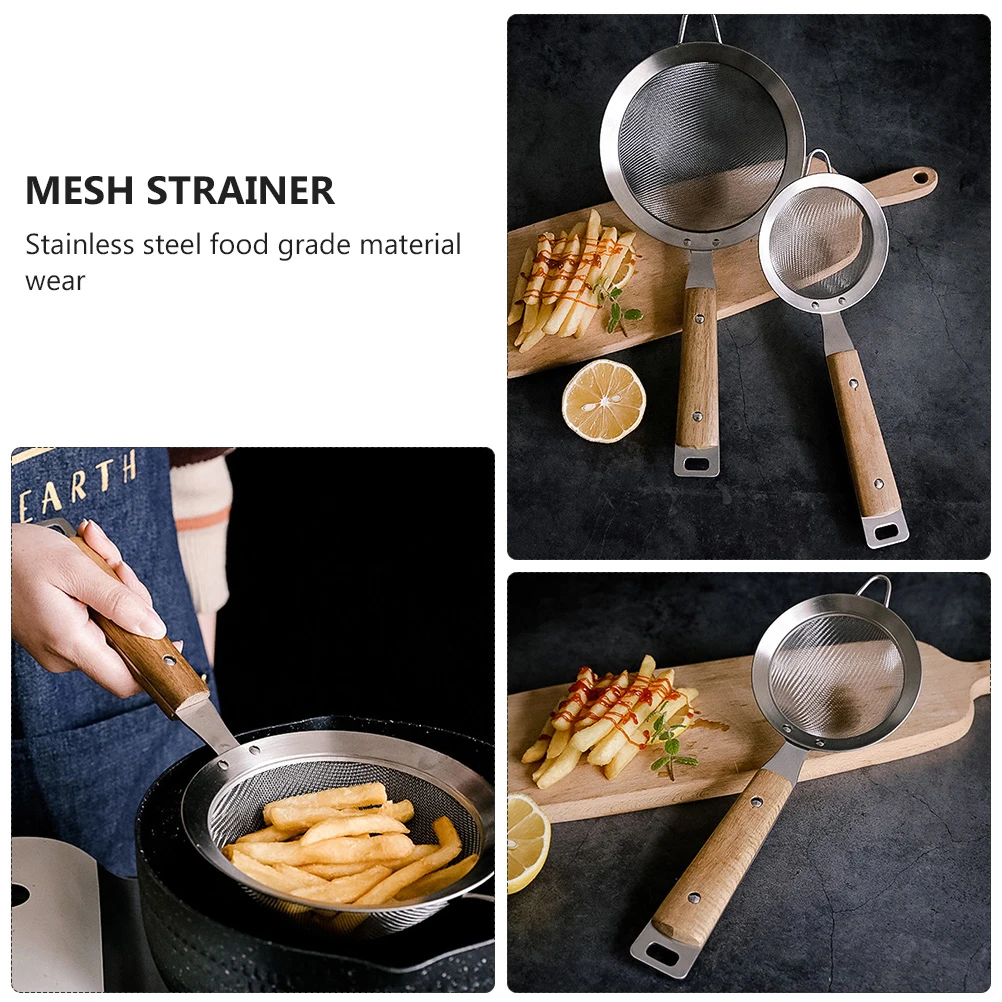 Stainless Steel Fine Mesh Strainer Double Scoop Filter Screen Kitchen Supplies Wooden H Ergonomic Design Food Grade
Stainless Steel Fine Mesh Strainer Double Scoop Filter Screen Kitchen Supplies Wooden H Ergonomic Design Food Grade