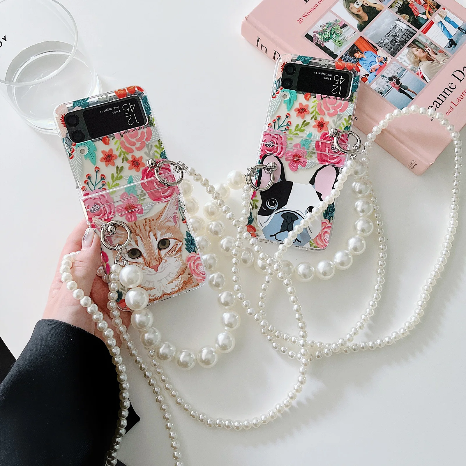 Folding Case for Samsung Galaxy Z flip 3 4 5G Animal Pattern Phone Case with Pearl Chain Slim Hard PC Smartphone Case
Folding Case for Samsung Galaxy Z flip 3 4 5G Animal Pattern Phone Case with Pearl Chain Slim Hard PC Smartphone Case