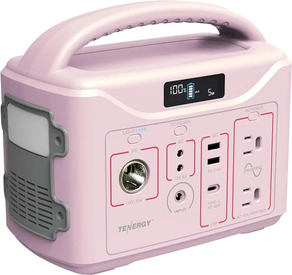 Tenergy T320 Portable Power Station, 300Wh Battery, 110V/200W (Surge 400W) Two Pure Sine Wave AC outputs, USB type C PD 45W, Mob
Tenergy T320 Portable Power Station, 300Wh Battery, 110V/200W (Surge 400W) Two Pure Sine Wave AC outputs, USB type C PD 45W, Mob