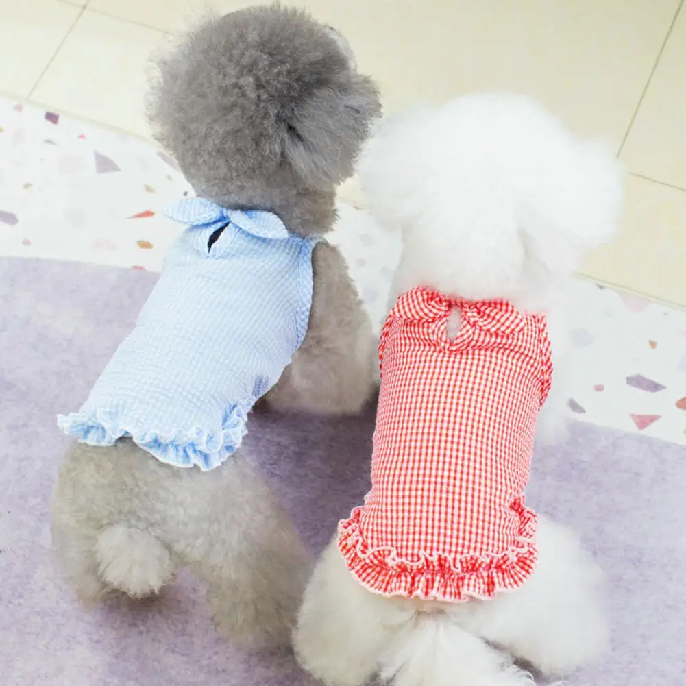 Pet Dress Dress-up Ruffle Hem Plaid Print Pet Puppy Dog Bowknot Vest Dress Pet Supplies
Pet Dress Dress-up Ruffle Hem Plaid Print Pet Puppy Dog Bowknot Vest Dress Pet Supplies