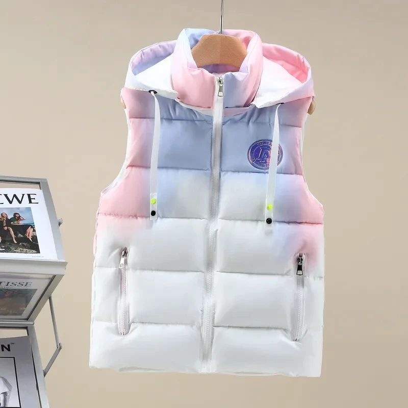 Autumn Winter New Light Thin Standing Collar Down Cotton Vest Women's Slim Fashion Sleeveless Warm Gradient Waistcoat Female
Autumn Winter New Light Thin Standing Collar Down Cotton Vest Women's Slim Fashion Sleeveless Warm Gradient Waistcoat Female
