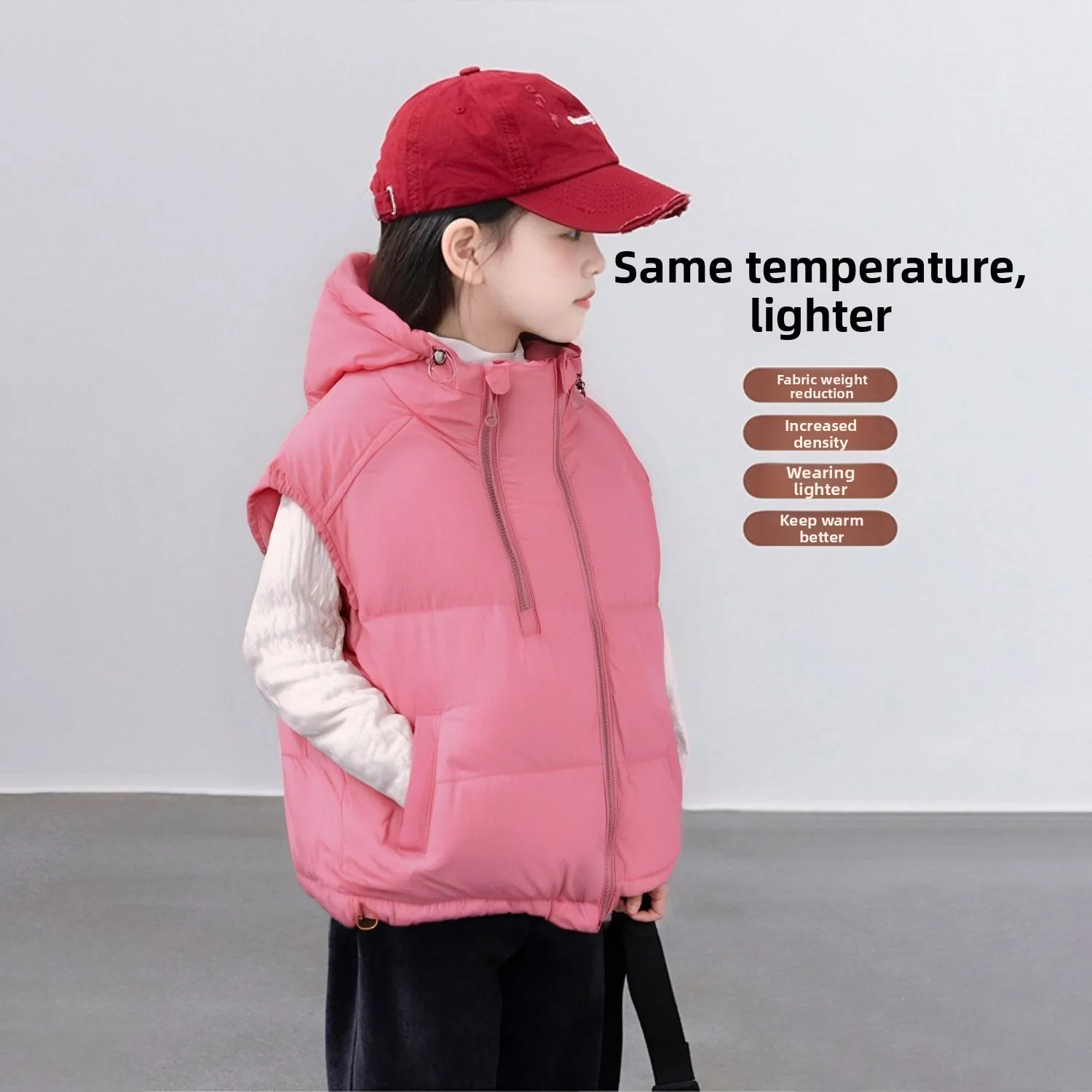Kids Hooded Down Vest Jacket Autumn Winter Warm Outerwear for Boys and Girls, Insulated Sleeveless Coat, 5-11Y
Kids Hooded Down Vest Jacket Autumn Winter Warm Outerwear for Boys and Girls, Insulated Sleeveless Coat, 5-11Y