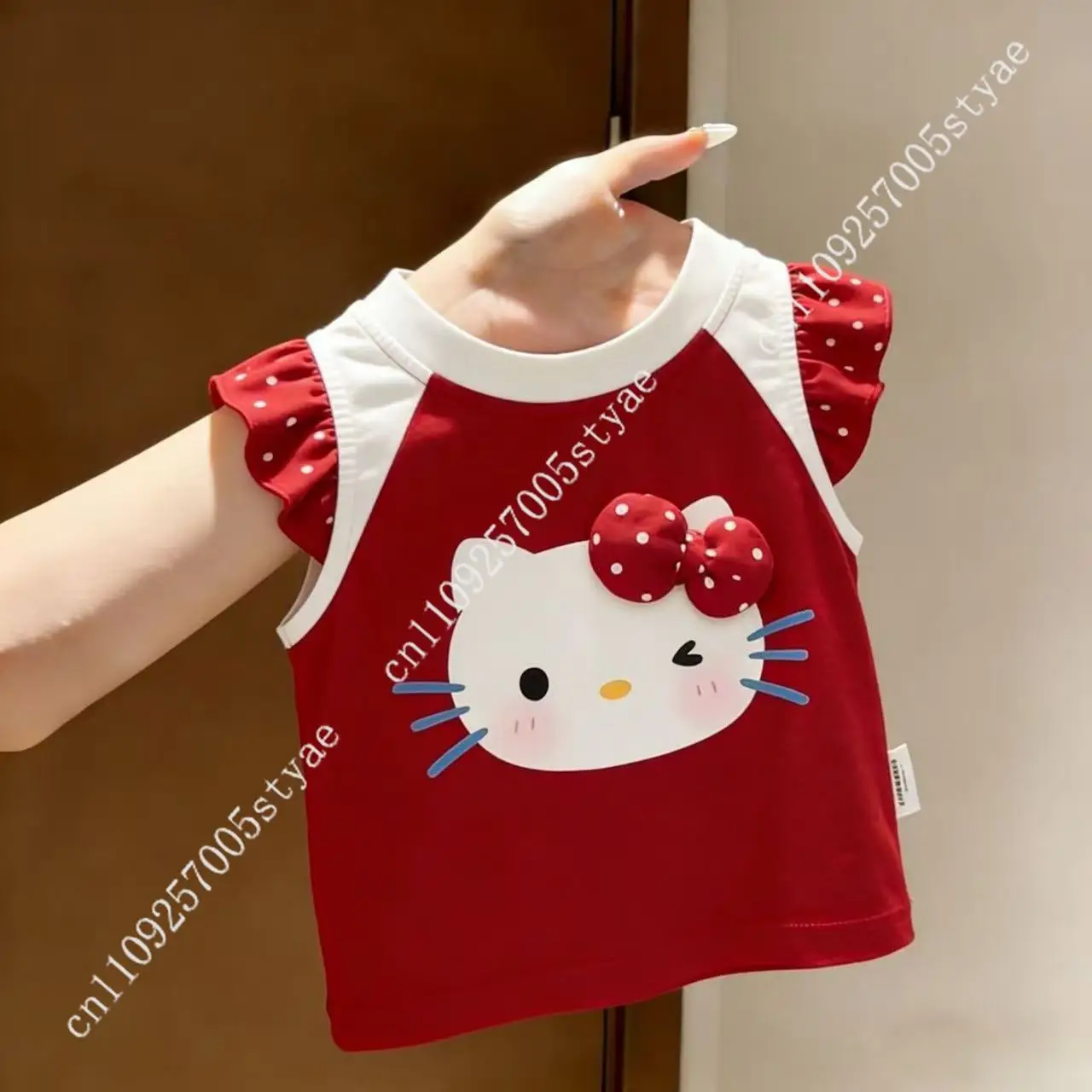 Hello Kitty 3D Polka Dot Bow Girls Sleeveless Top Ruffle Polka Dot Cap Sleeve Color Block Summer Tank Tee
Hello Kitty 3D Polka Dot Bow Girls Sleeveless Top Ruffle Polka Dot Cap Sleeve Color Block Summer Tank Tee