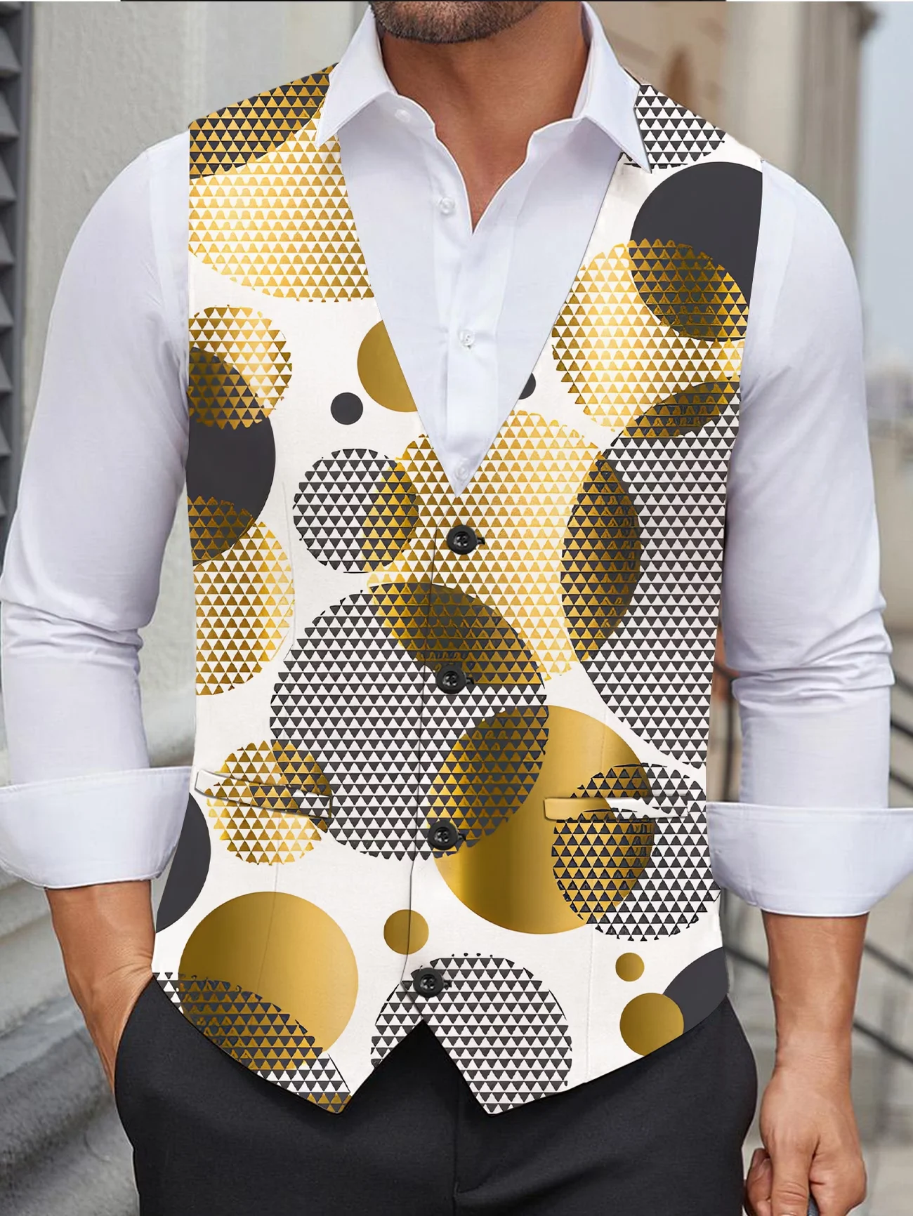 New foundation make-up love 3D printing men's long sleeved lapel single breasted casual 1 top garment
New foundation make-up love 3D printing men's long sleeved lapel single breasted casual 1 top garment
