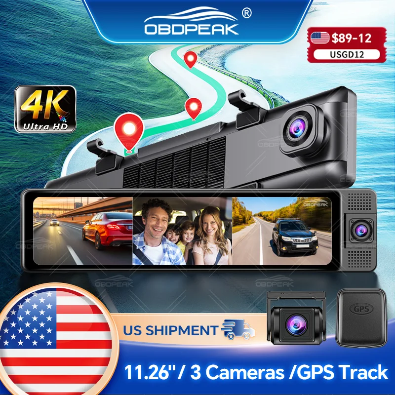US Stock 3 Channel Car DVR UHD 4K 3-Lens Inside Vehicle Rearview Dash Cam 5G WiFi APP DVRs Recorder Auto Video RegistratorWDR
US Stock 3 Channel Car DVR UHD 4K 3-Lens Inside Vehicle Rearview Dash Cam 5G WiFi APP DVRs Recorder Auto Video RegistratorWDR