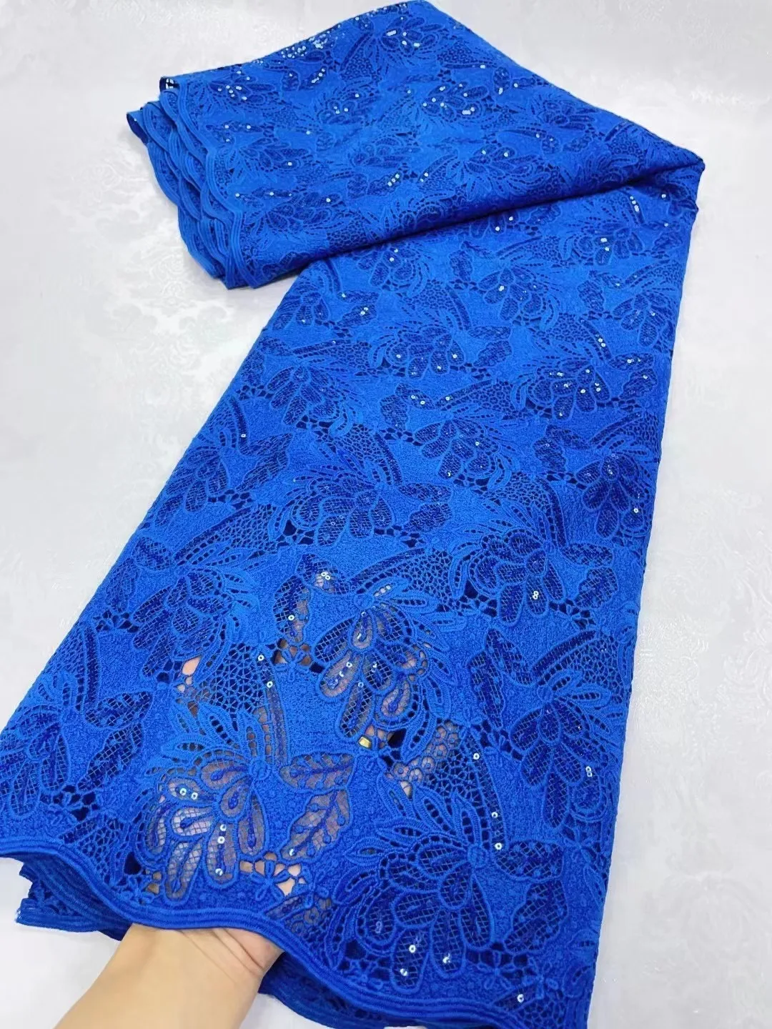 New African Water Soluble Lace Fabric With Sequins Fabric French Nigerian Guipure Cord Lace Fabric For Women Dress Wedding Party
New African Water Soluble Lace Fabric With Sequins Fabric French Nigerian Guipure Cord Lace Fabric For Women Dress Wedding Party