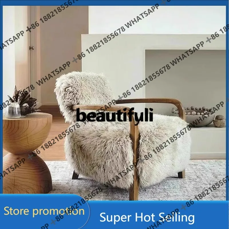 Vintage Style Lamb Wool Sofa Chair for Home Living Room, Suitable for Various Sizes, Single Sofa Leisure Chair
Vintage Style Lamb Wool Sofa Chair for Home Living Room, Suitable for Various Sizes, Single Sofa Leisure Chair