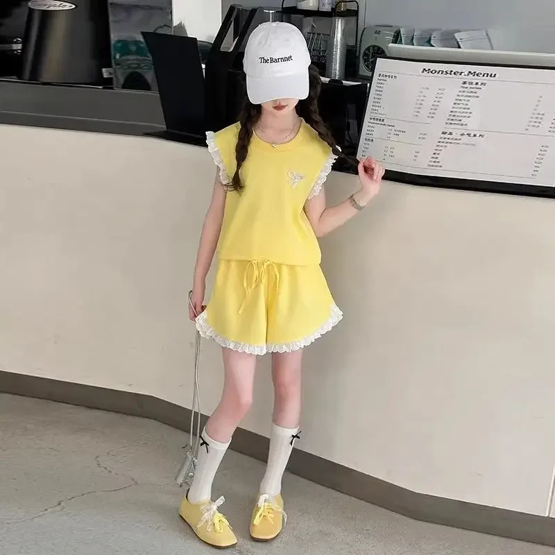 Korean T-shirt 10 12 Years Old Suit Outfit Cotton 2025 Girl Clothes Children's Set Clothing Girls Summer Junior Top Bottom Sets
Korean T-shirt 10 12 Years Old Suit Outfit Cotton 2025 Girl Clothes Children's Set Clothing Girls Summer Junior Top Bottom Sets