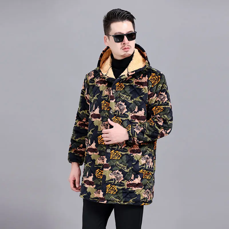 2026 Winter Velvet Thickened Warm Large Men's and Women's Medium to Long Camouflage Cotton Jacket
2026 Winter Velvet Thickened Warm Large Men's and Women's Medium to Long Camouflage Cotton Jacket